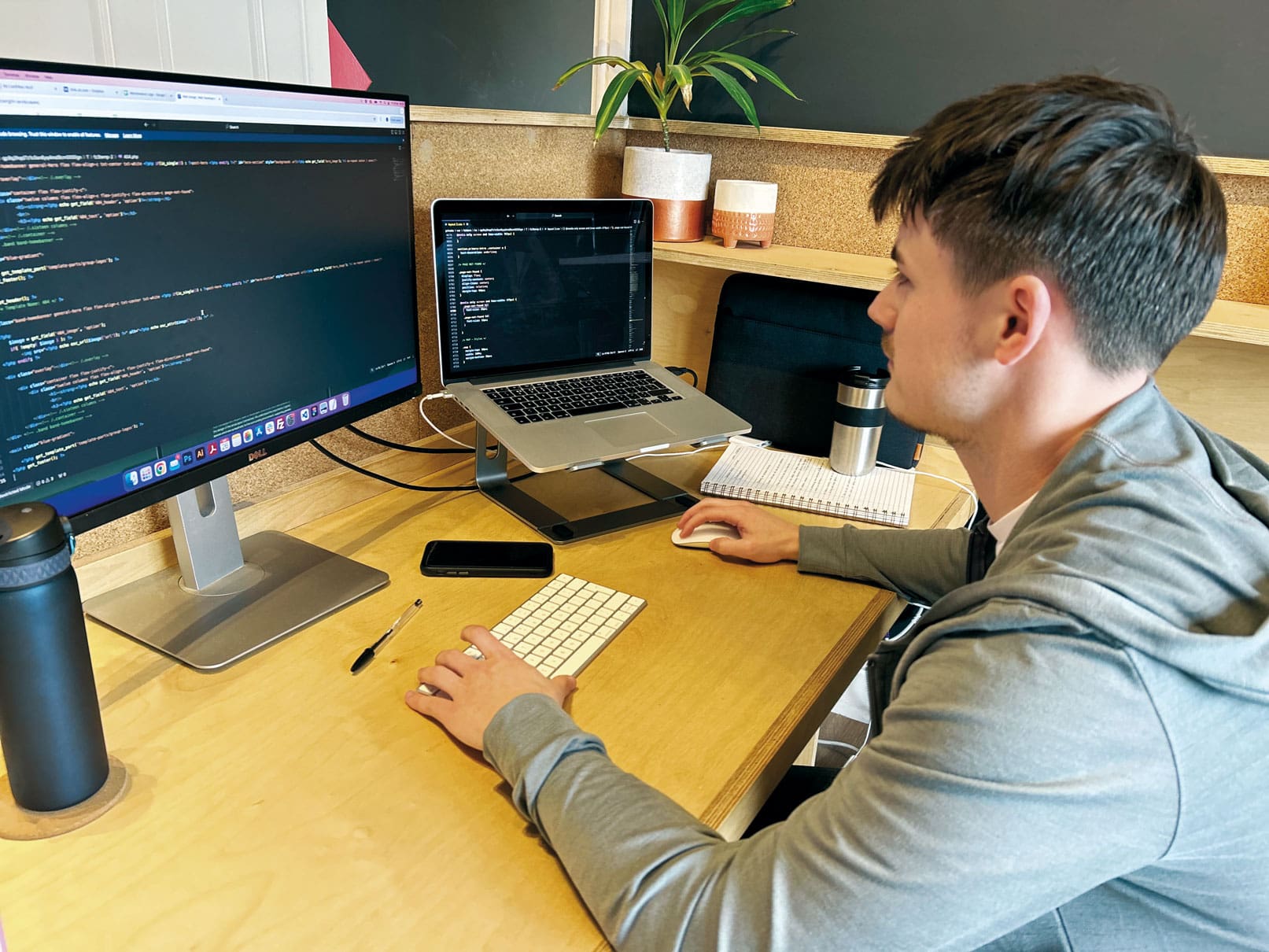 Future Web Design - Developer working in office